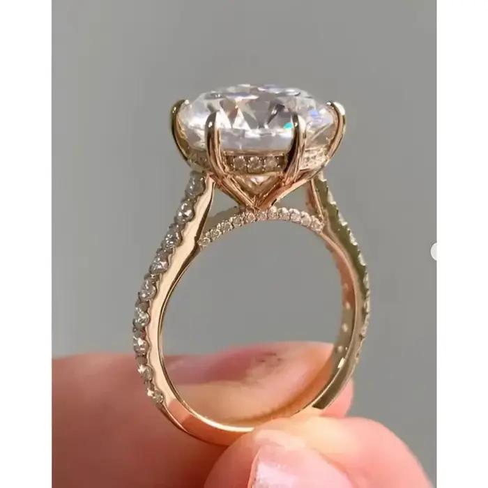 Bague en argent sterling 925 sertie de zirconium blanc classique pour femmes engagement fiançailles mariage occasions spéciales