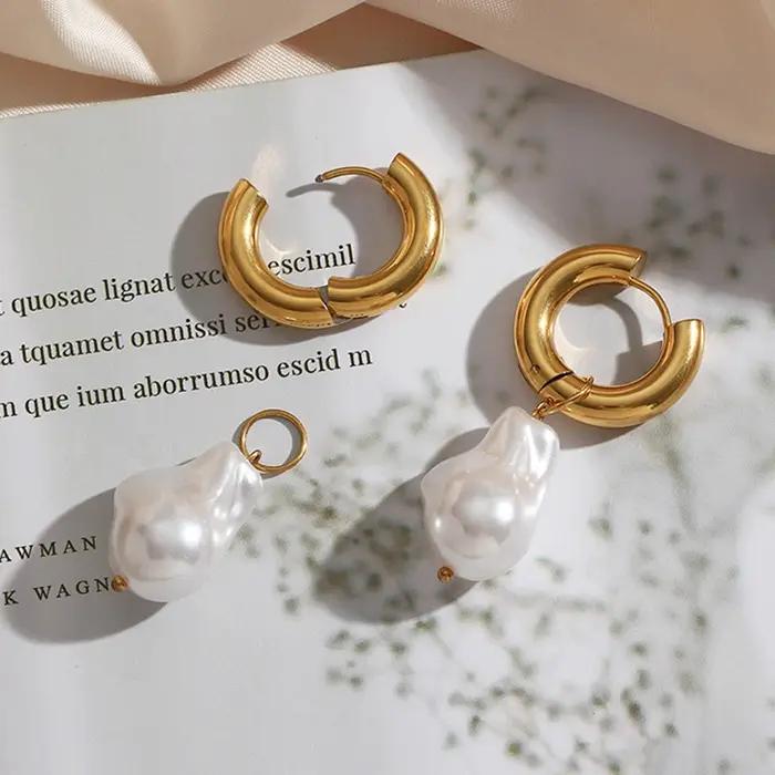 Boucle d'oreille ronde en métal Vintage pour femmes