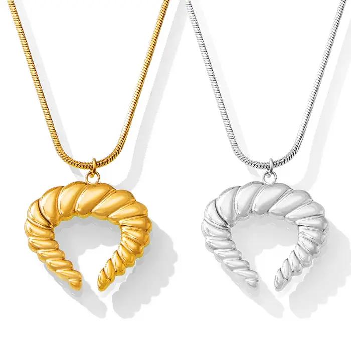 Collier Pendentif Géométrique Moderne Grande Taille pour Femme