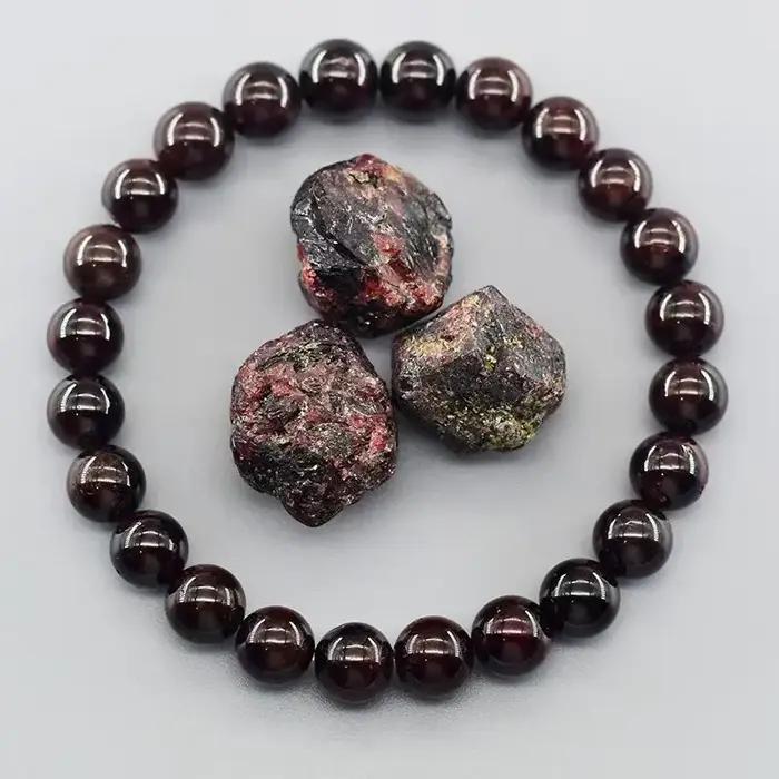 JD Bracelet améthyste en vraies perles de pierre naturelle purifiant le corps véritable améthyste Br