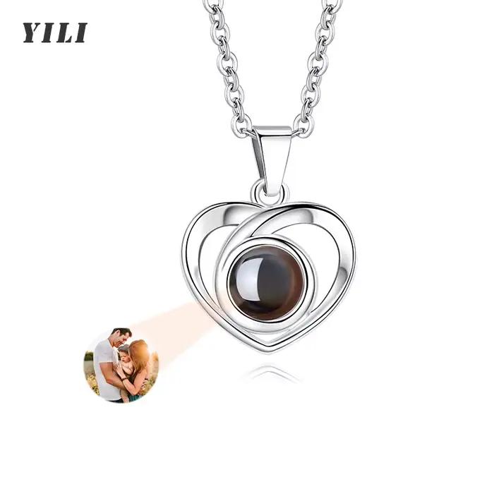 Collier Coeur Personnalisé avec Photo Intérieure Bijou Or Rose Pour Femmes Occasions Spéciales Anniversaire Souvenirs Précieux