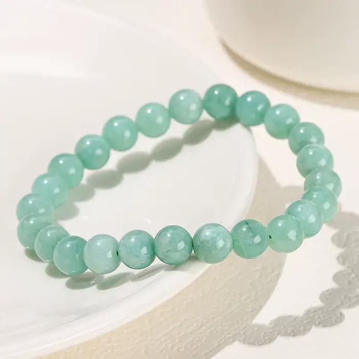 JD-Bracelets perlés en jadite pour femmes, bijoux de guérison énergétique faits à la main, cercle unique, vert naturel du Myanmar, diversifier, commandé, luxe