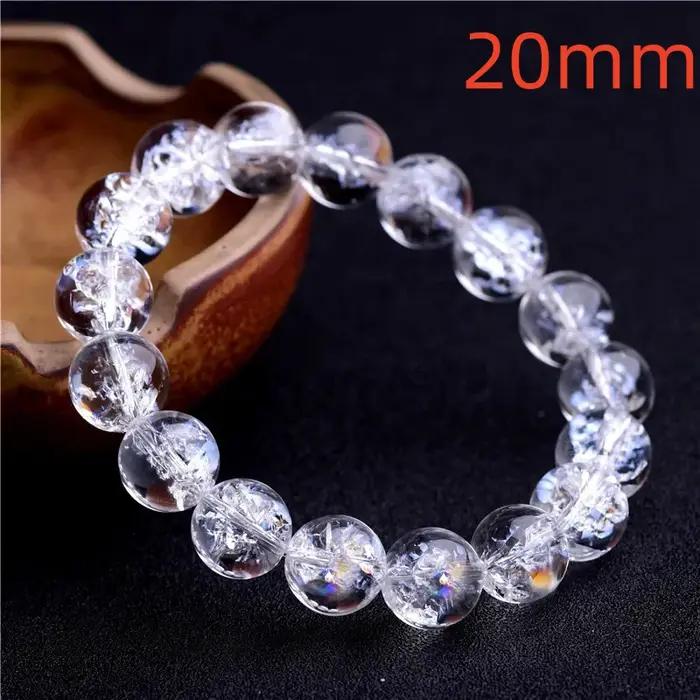 Pierre naturelle de l'himalaya, cristal de Quartz blanc pour femmes et hommes, Bracelet de cristal, pierre de l'himalaya, perles rondes de quartz clair 10-16mm AAAAA