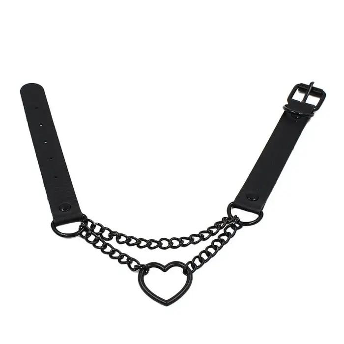 Collier pendentif en métal coeur simple pour femme