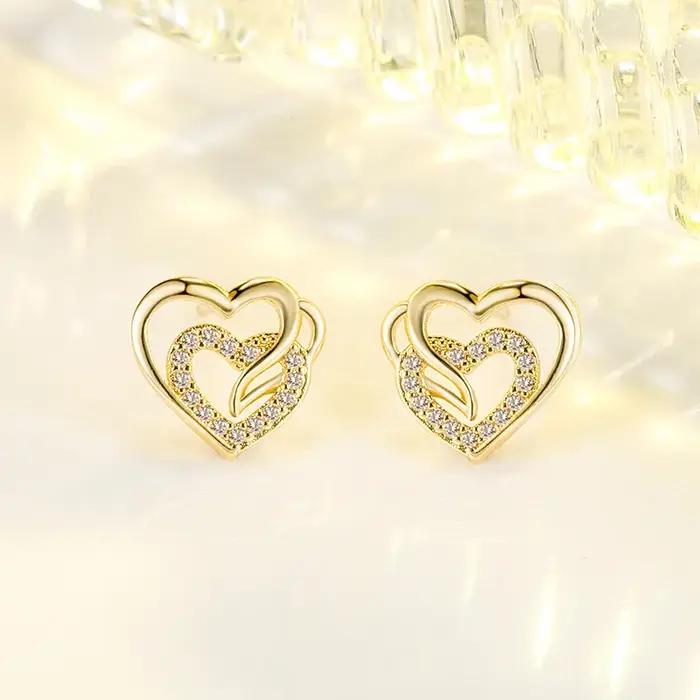 Boucles d'oreilles en diamant véritable pour femme, bijoux en or 14K, pierres précieuses