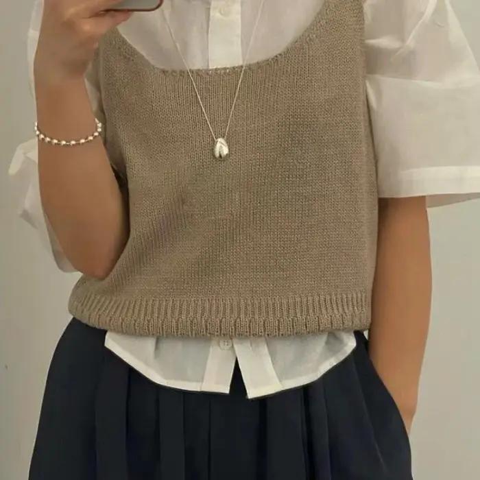 Collier avec pendentif en forme de larme en métal lisse pour femmes