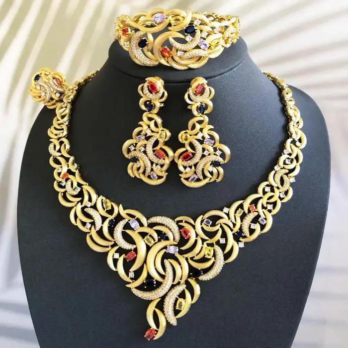 Ensemble de bijoux Missvikki en plaqué platine avec zircone cubique pour femmes occasions spéciales