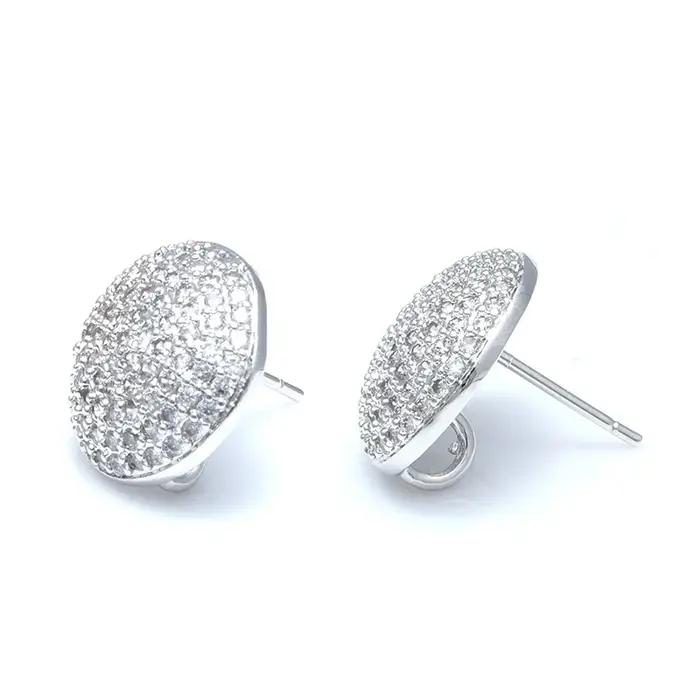 Boucles d'Oreilles Rondes en Plaqué Or 18K, Accessoires de 12mm/14mm pour Femme, Bijoux de Direction
