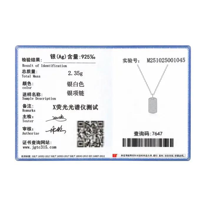 MODIAN D couleur Moissanite Rectangle marque collier 925 en argent Sterling à la mode empilable pendentif colliers pour femmes bijoux fins