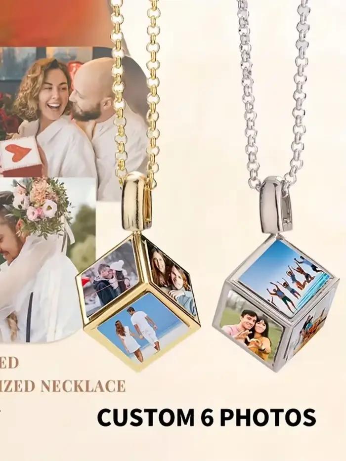 Collier pendentif avec image personnalisée pour hommes, 1 pièce, image personnalisée, Hip Hop, cadeau personnalisé