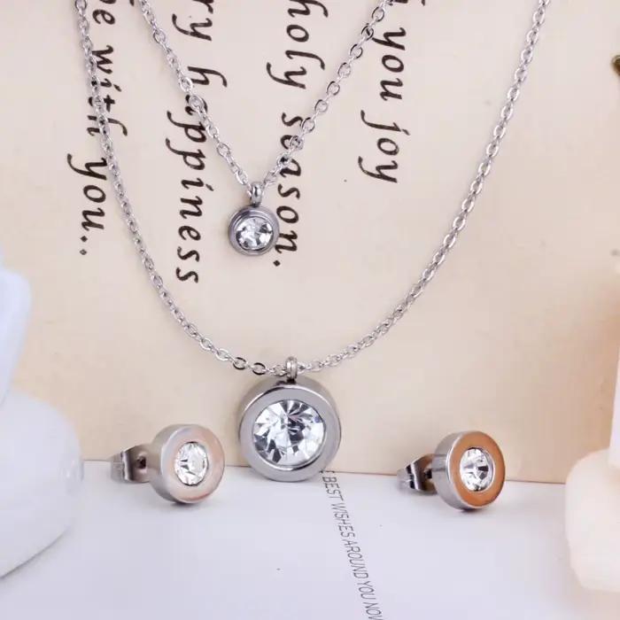 Ensembles de Bijoux de luxe en zircone cubique