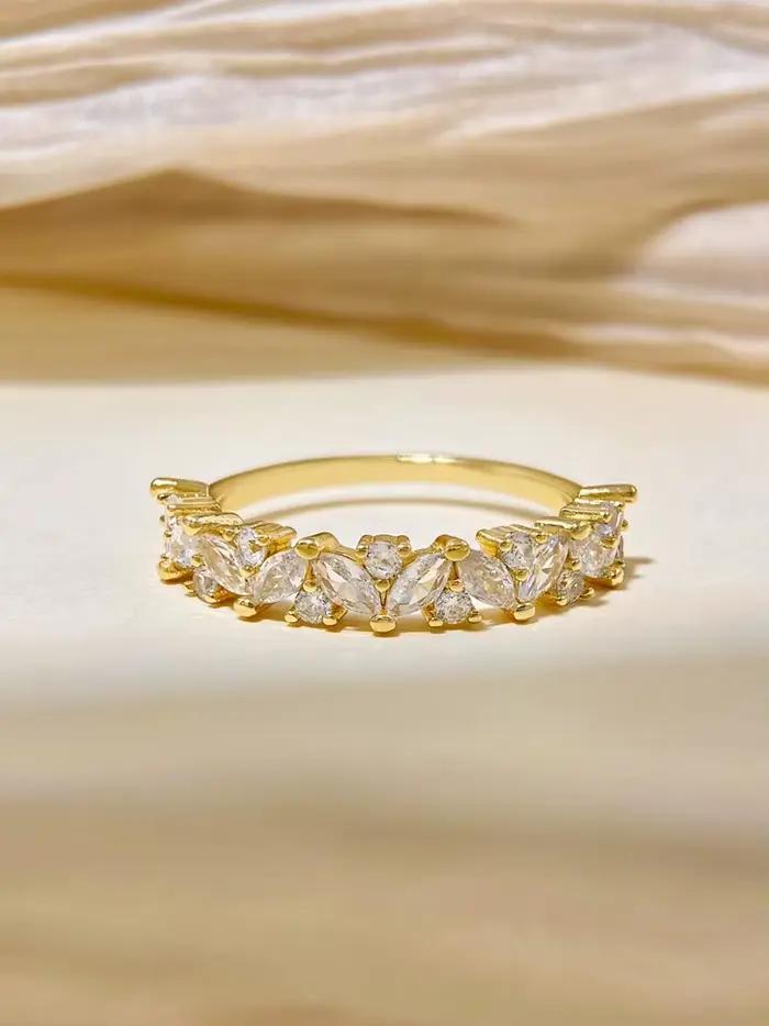 Bague brillante en argent Sterling 925 pour femmes