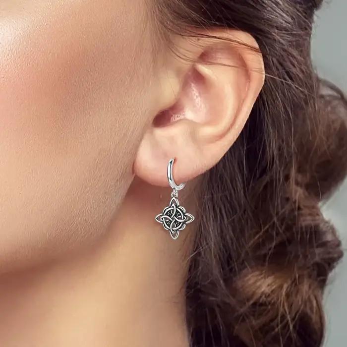 Boucles d'oreilles créoles en argent Sterling 925