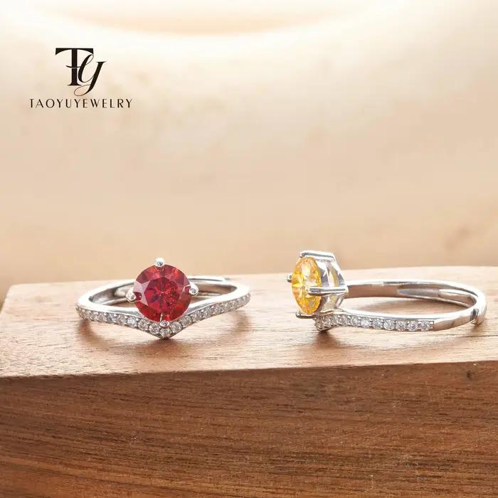 Group bague de mariage Moissanite 1 carat pour femme