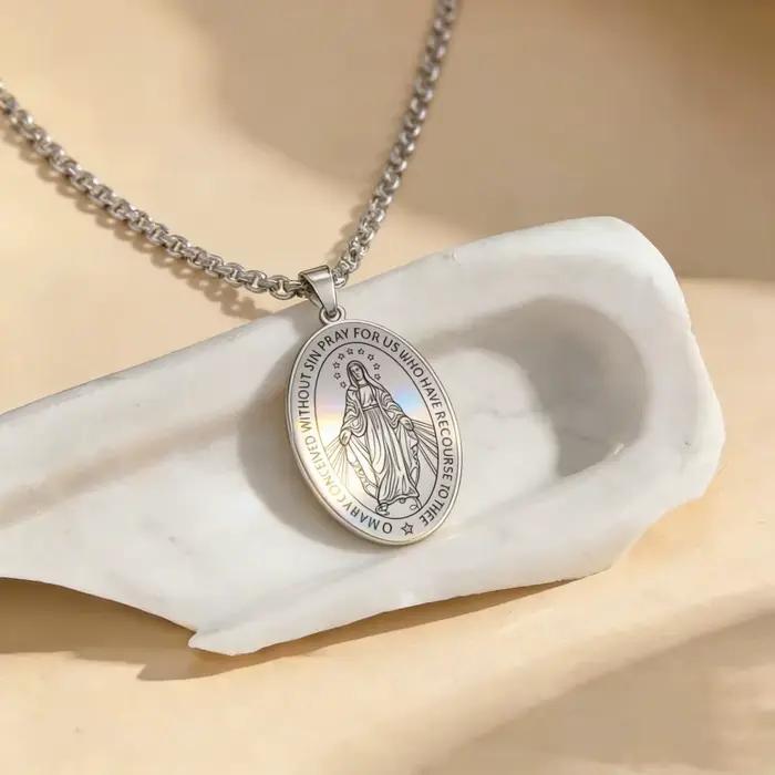 Collier Vierge Marie fait main