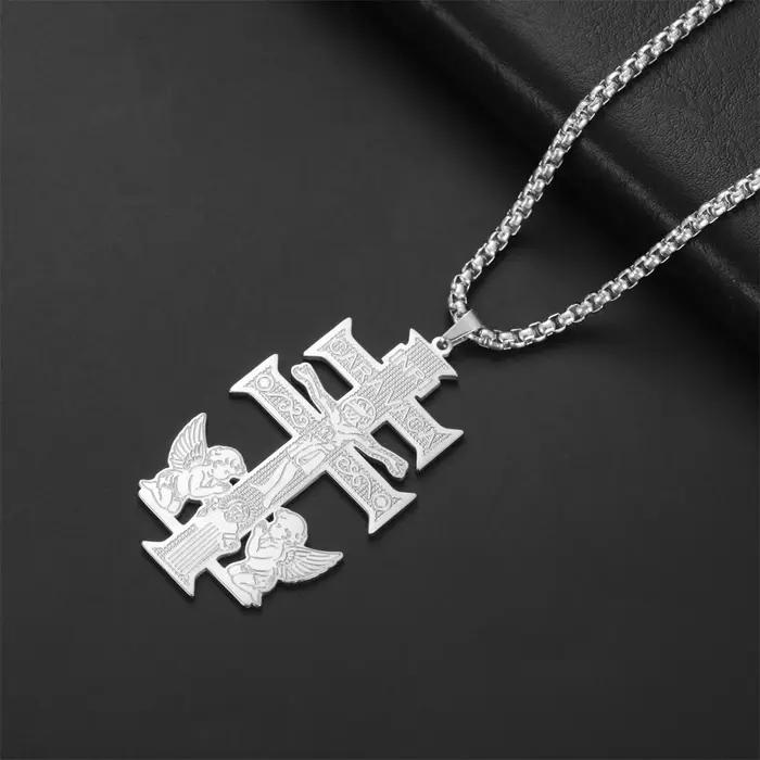 EUEAVAN – collier croix Crucifix caravane catholique