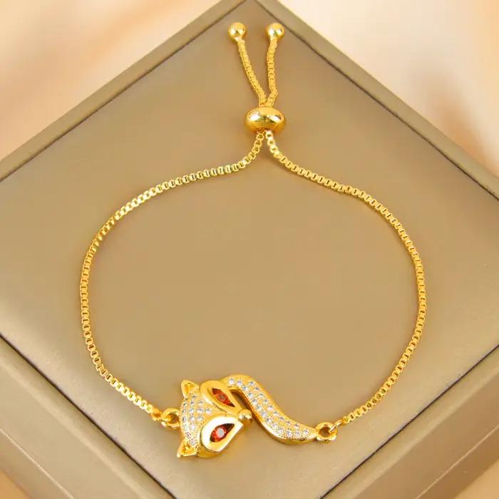 Bracelet exquis plaqué or 21 carats