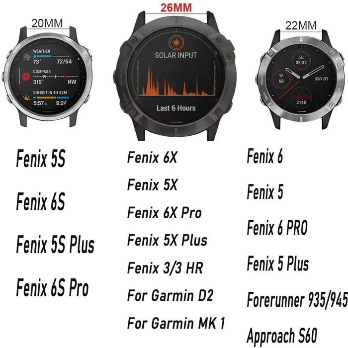 Bracelet de montre pour montre Garmin 20mm 22mm 26mm