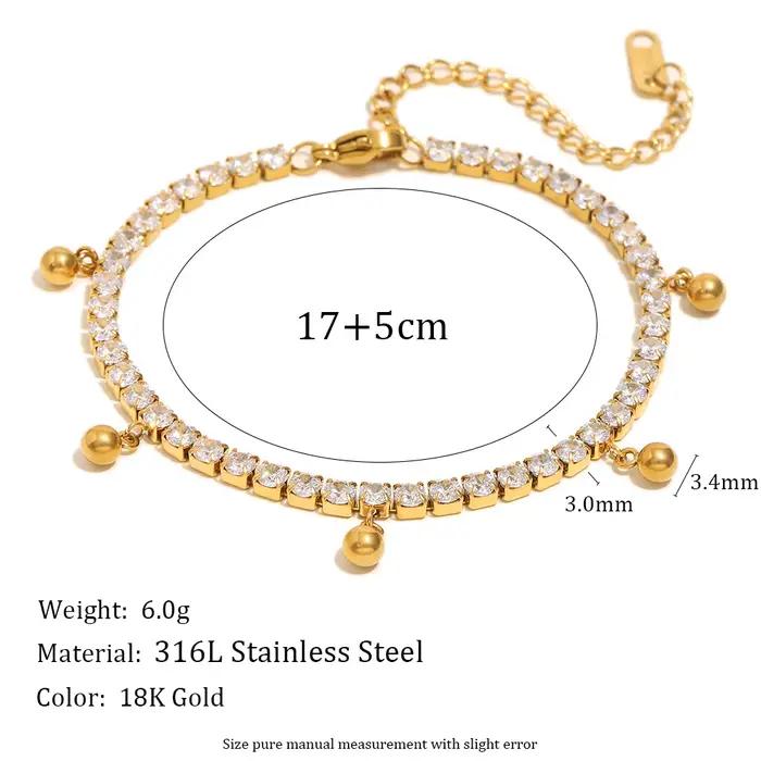 E.B.belle – ensemble de bijoux de luxe en acier inoxydable plaqué or 18 carats, perles rondes en Zir