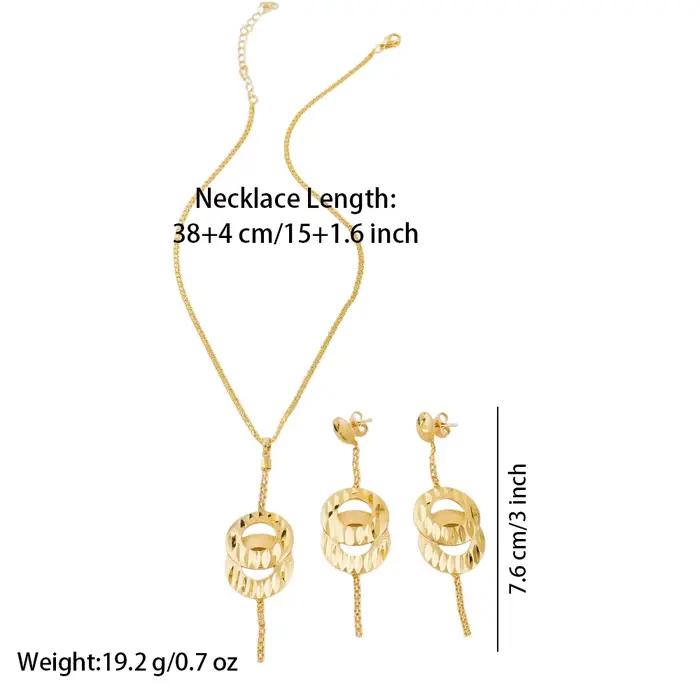 Ensemble de bijoux de couleur dubaï pour femmes