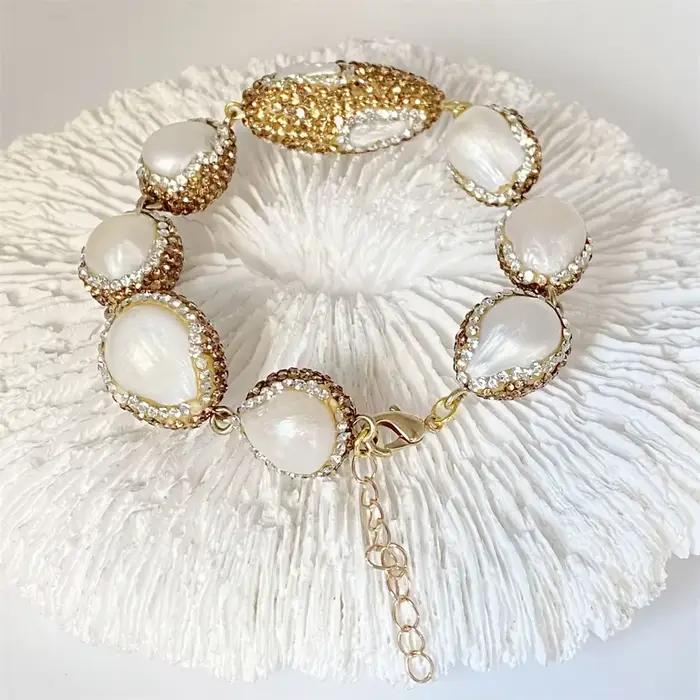 Ensembles de bijoux en perles d'eau douce turques pour femmes occasions spéciales colliers boucles doreilles bagues