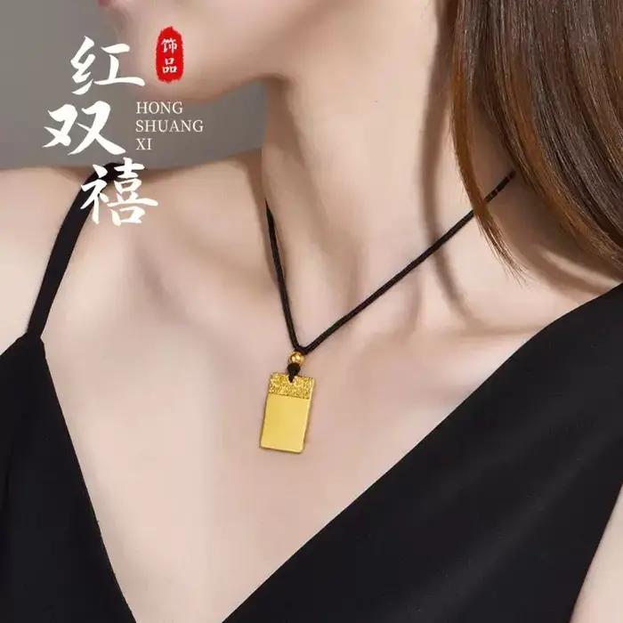 Pendentif en or pur 9999 24 carats pour homme et femme