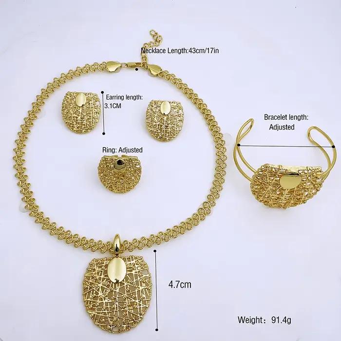 Ensemble de bijoux d'Italie Dubaï pour femmes