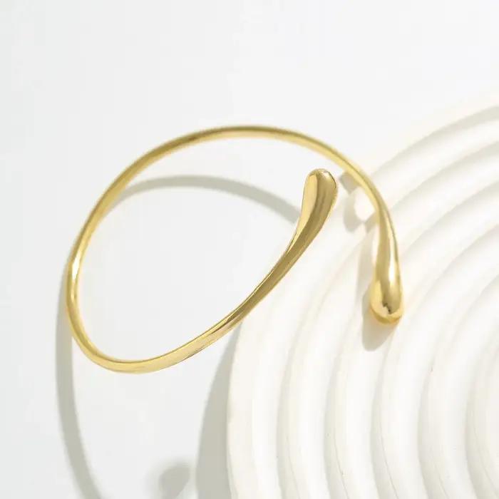 Bracelet manchette du bras supérieur en métal pour femmes
