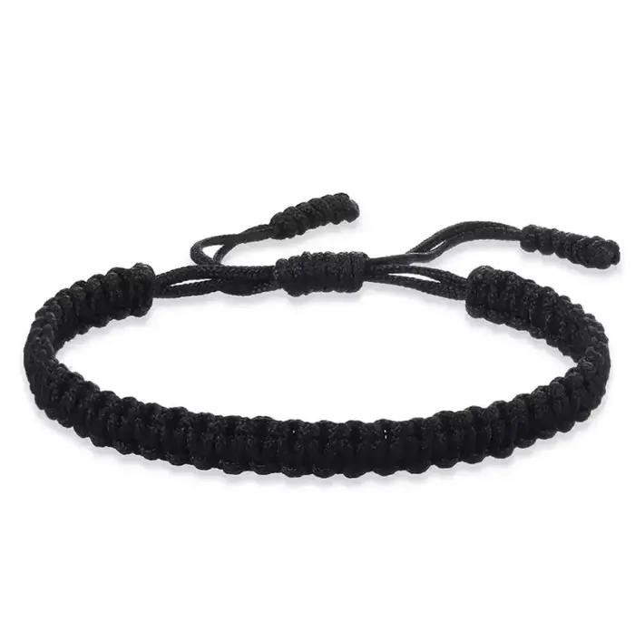 Bracelet Tressé Main Pour Femmes Corde Rouge Noire Nœuds Réglables Bijoux D'amitié Occasions Spéciales