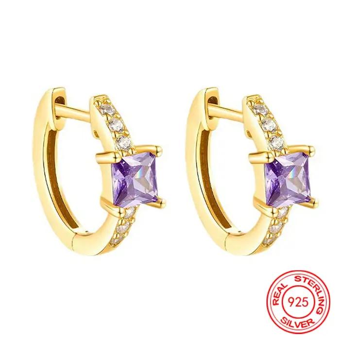 Boucles d'oreilles créoles en argent Sterling 925