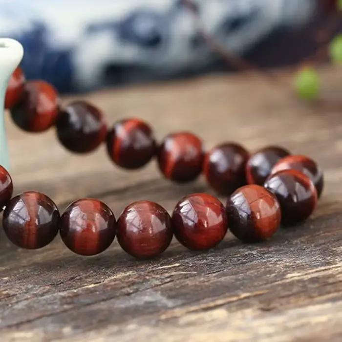 Bracelet en obsidienne pour hommes et femmes, bijoux à main personnalisés, perles œil de tigre, pierre constants ique, bracelet élastique, couple étudiant