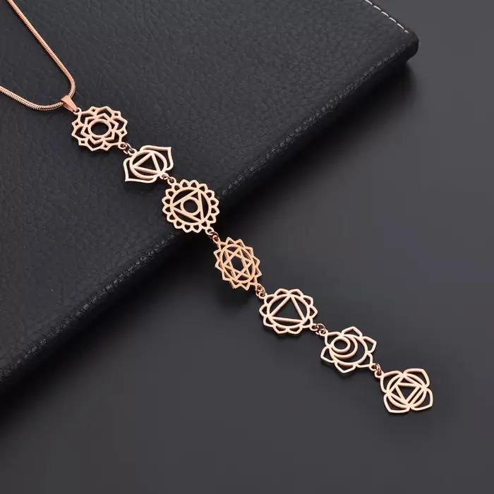 Collier de yoga KityKiss sept chakras original design pour la méditation et le bien-être spirituel offrir pour les occasions spéciales