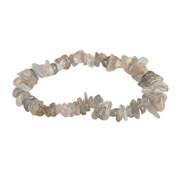 Bracelet en Labradorite pierre semi-précieuse avec fermoir de sécurité pour femmes et hommes décontracté sportif occasions spéciales bien-être