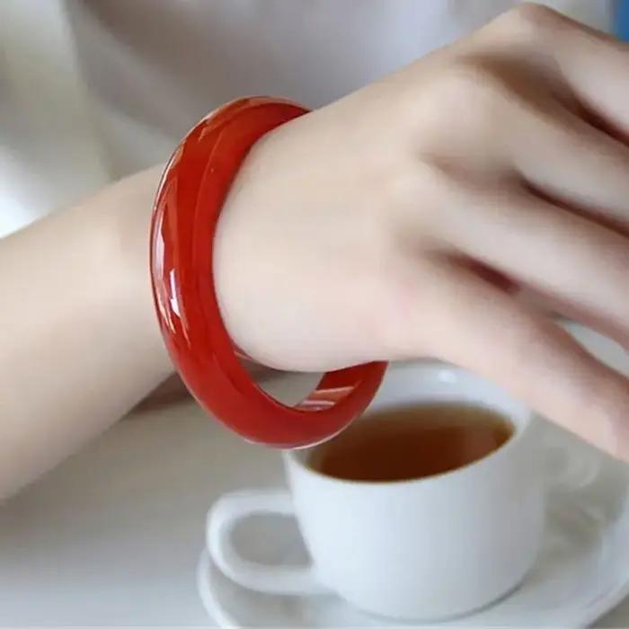 Bracelet en Agate rouge brésilienne pour femmes, bijoux Joker, année animale