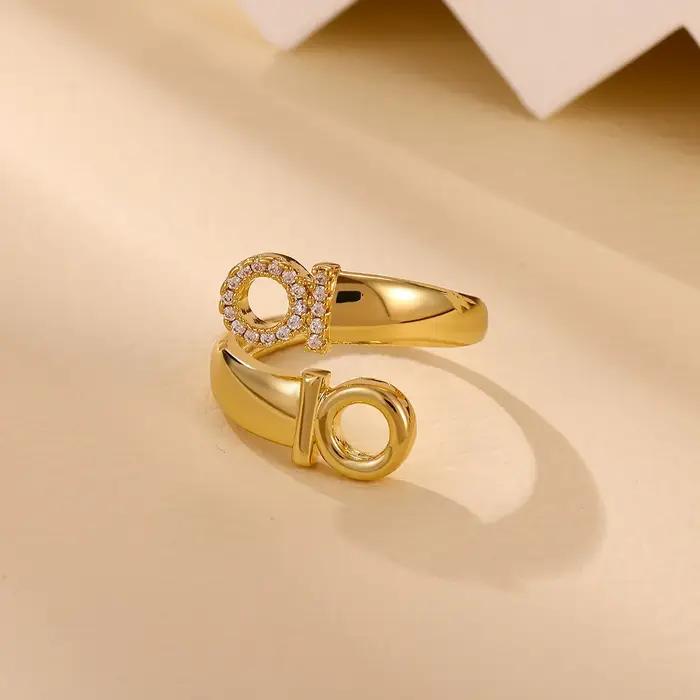 Baguette pierre Vintage anneaux pour femmes élégant couleur or acier inoxydable géométrie Anillos fête quotidien accessoires bijoux cadeau