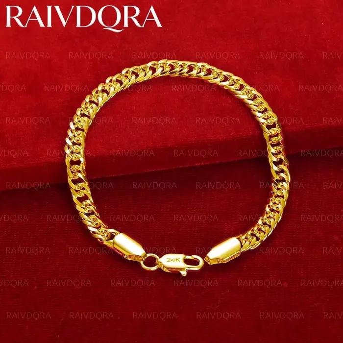 Bracelet chaîne et maillons géométriques en or jaune plaqué 18 carats argent sterling 925