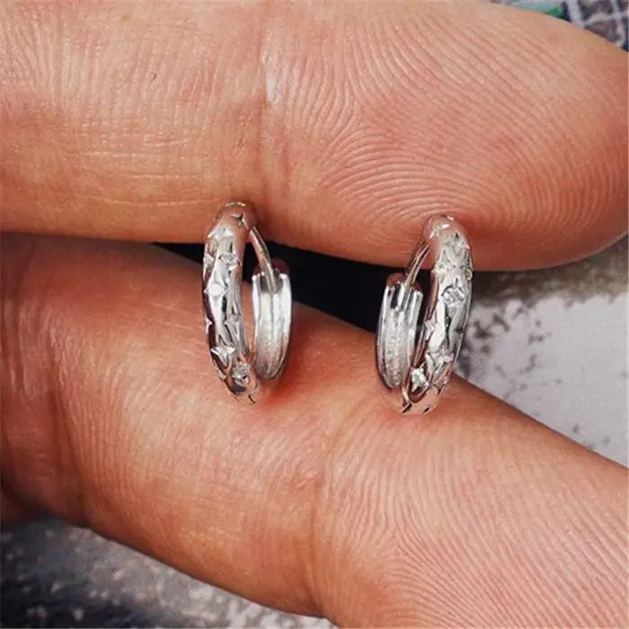 Boucles d'oreilles en argent Sterling 925 galvanisé en Zircon 18 carats pour femmes, bijoux de tempérament à la mode, cadeau