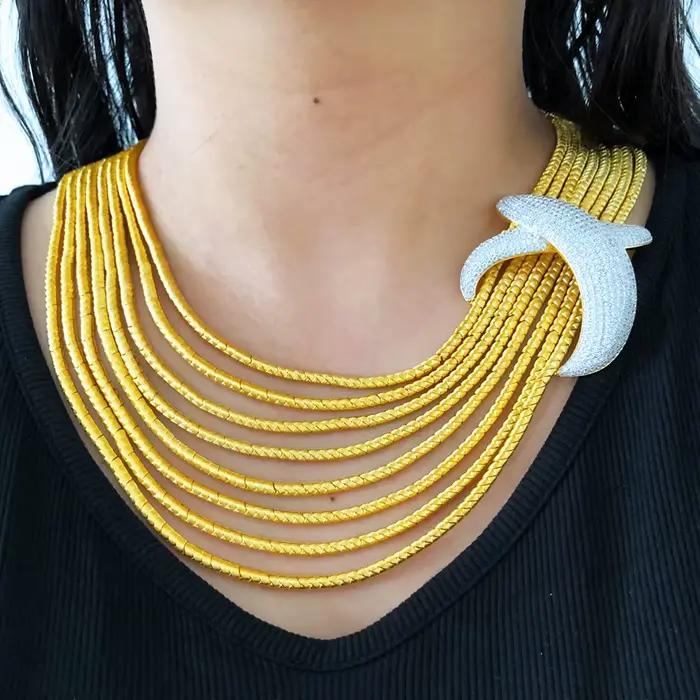 Missvikki – accessoires de mariée originaux, collier, boucles d'oreilles, bracelet, bague, ensembles de bijoux de luxe, chaînes multiples pour femmes, spectacle de mariage