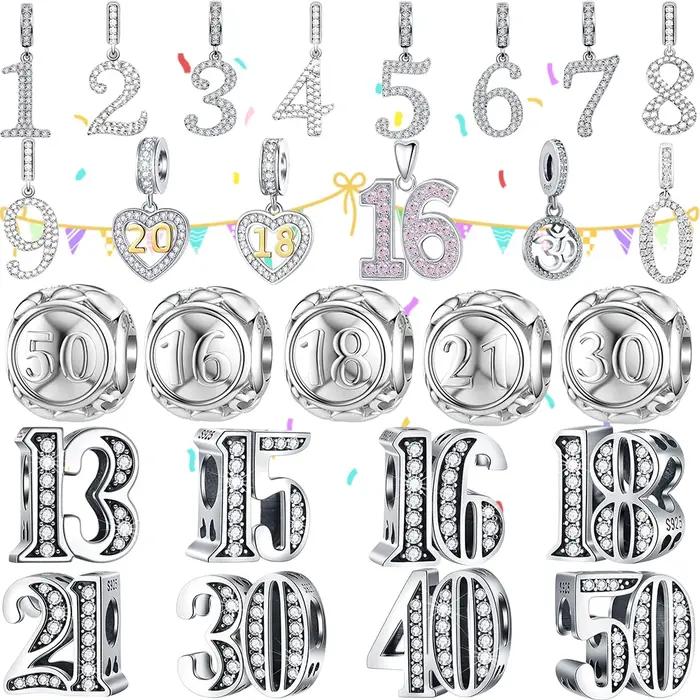 Nouveauté 2026 : Perles pendentifs numérotées en argent 925 pour bracelets