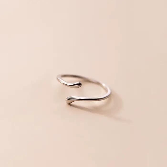 KAMIRA – bague ouverte brillante en argent Sterling 925