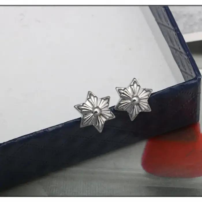 Boucles d'oreilles en argent sterling 925 étoile pour homme et femme style punk moderne rock hip hop occasions spéciales parties