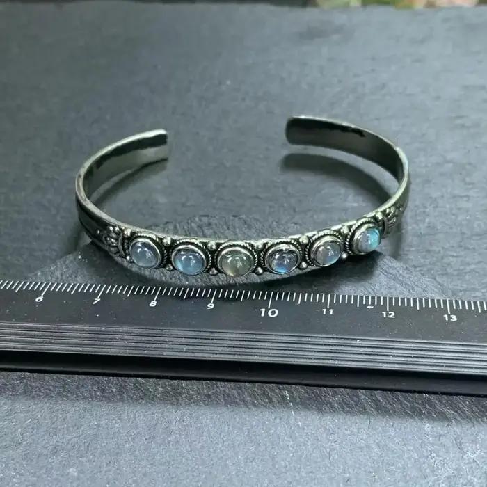 Bracelet en pierre de lune naturelle pour femme et homme