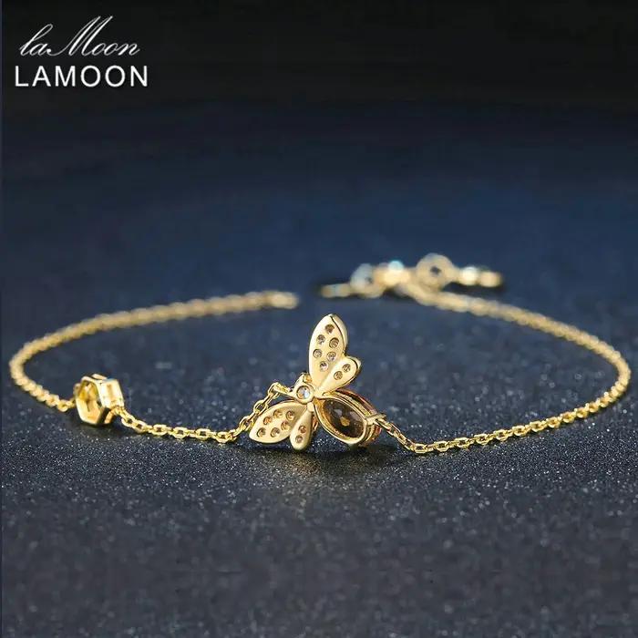 Bracelet équation en argent regardé 925 plaqué or 14 carats pour femme