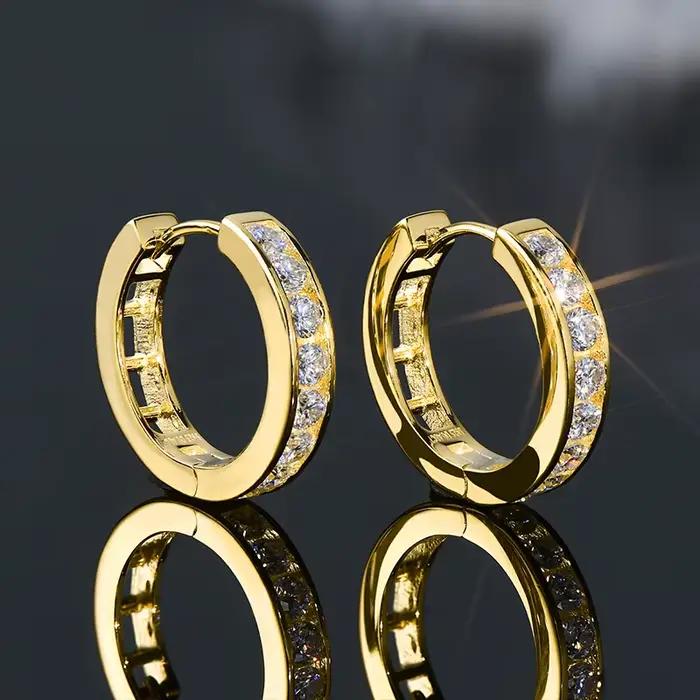 IOGOU – boucles d'oreilles créoles en Moissanite