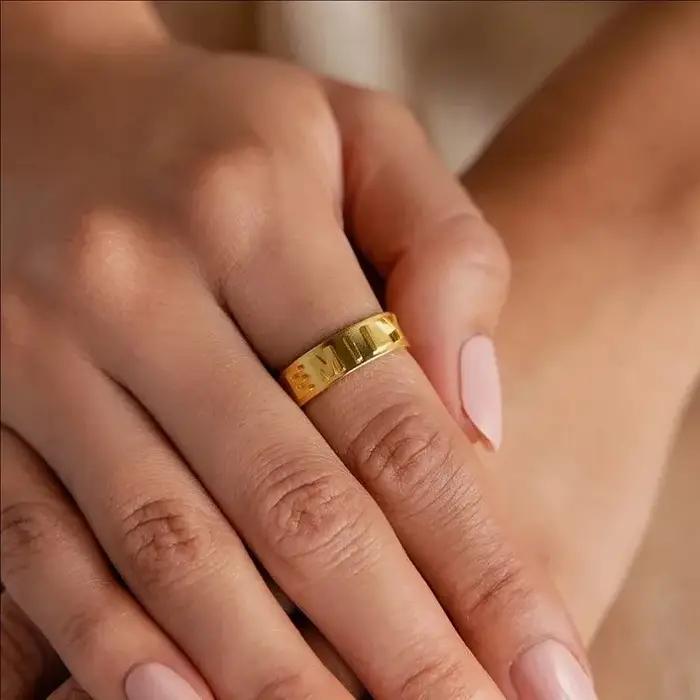 Bague personnalisée en acier inoxydable 304 premium pour homme et femme, alliance de mariage, bagues de fiançailles, bagues de couple, bagues de promesse, bagues de date, bagues de travail, bagues de voyage, bagues pour célébrations, bagues pour anniversaires, bagues pour fêtes