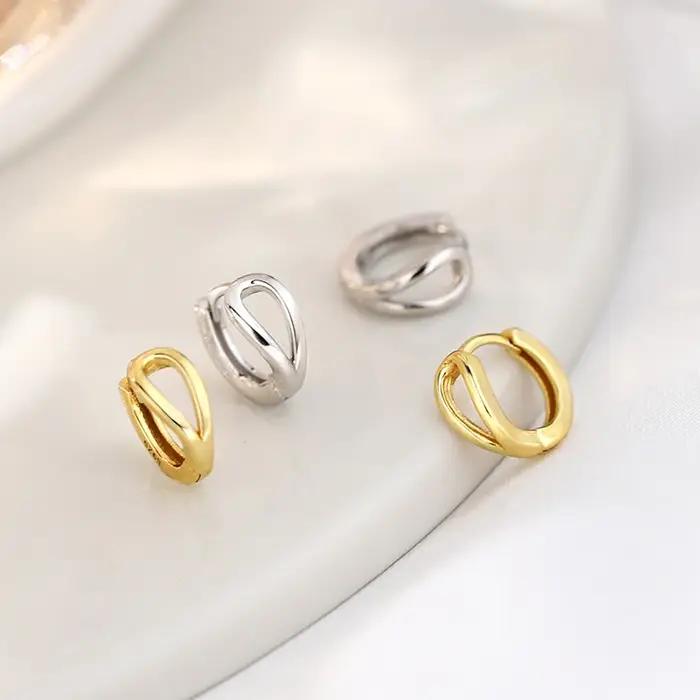 Boucles d'oreilles goutte d'eau en argent regardé 925 pour femme