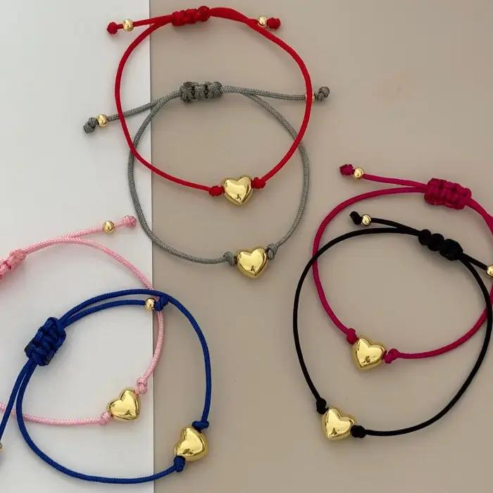 Bracelet en cordon rouge porte-bonheur Vlen pour femmes