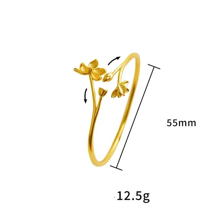 Bracelet en or 18k pour femme mariage engagement anniversaire quotidien élégant cadeau de luxe