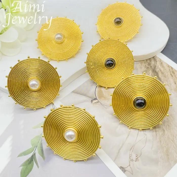 Ensemble de bijoux plaqués or 18 carats pour femmes