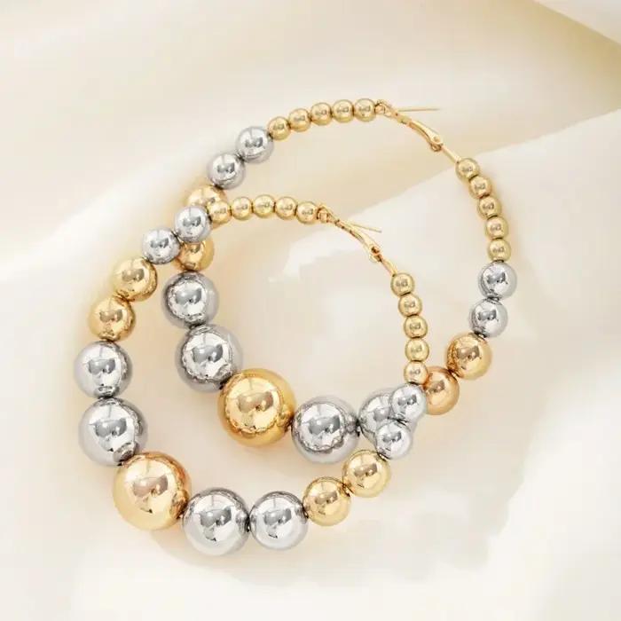 Boucle d'oreille rétro en perles CCB